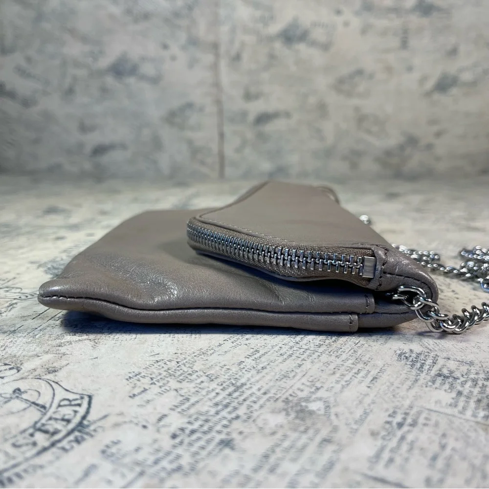 HOBO Daria NWT Tan Leather Convertible Crossbody Clutch Foldover Bag